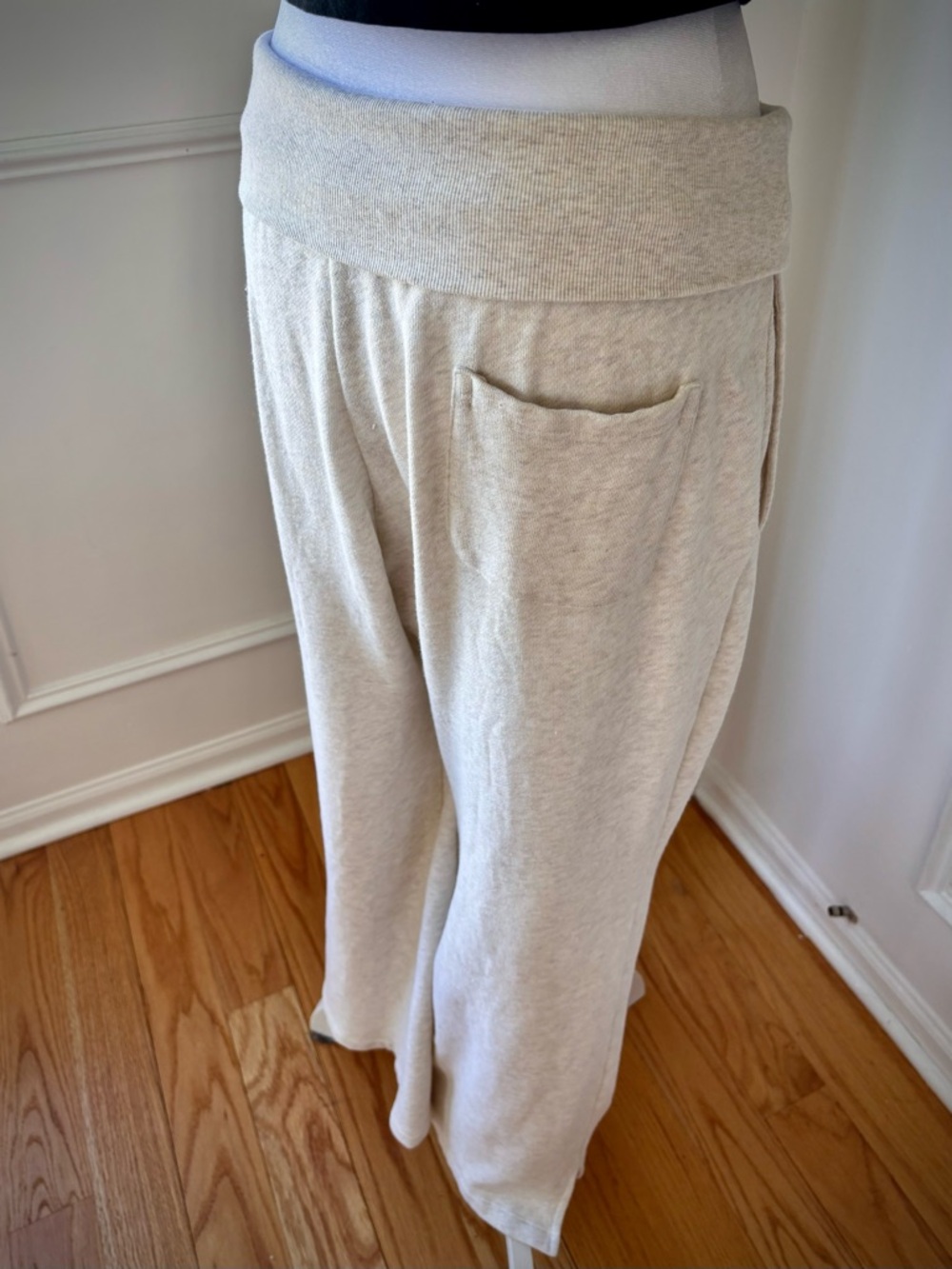 VS PINK Fleece Foldover Flare Pant Petite Cozy Loungecore Soft Girl - Picture 9 of 11